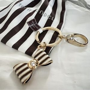 Henri Bendel Bow Keychain, Gold - Comes with Dust Bag
